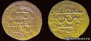 MONGOL: Gaykhatu, gold dinar. AD 1291-1295, Uighur inscription / Kufic inscription